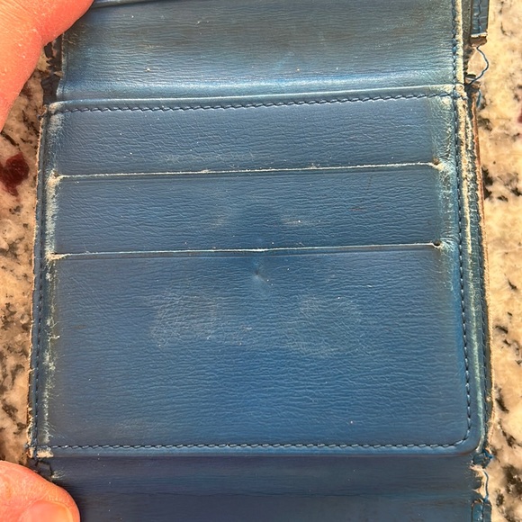 LV Blue Epi Double Snap Wallet - Picture 5 of 13